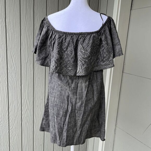 Reformation Tennessee Off-Shoulder Ruffle Mini Dress XS, Made in USA - Picture 6 of 11